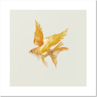 Flying Goldfish Posters and Art